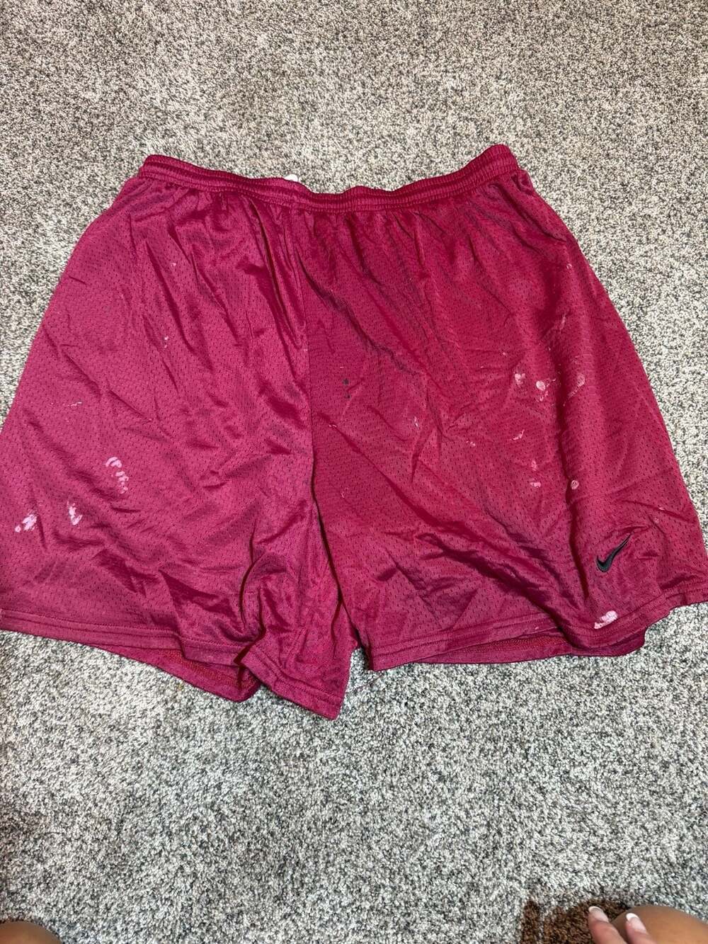 Vintage Nike Maroon Mesh Athletic Basketball Shorts XXL Made in USA